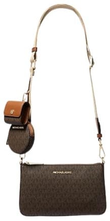 Michael Kors Jet Set Logo Crossbody Tasche mit Etui (Braun), Braun