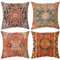 Hykiee Kissenbezüge 45x45 cm Rot 4er Set Kissenbezug Boho, Dekokissen Platz Weich Throw Pillow Cover, Abstrakte Kunst kissenhüllen für Wohnzimmer Sofa Couch Schlafzimmer Outdoor Garten Möbel Dekor