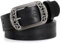 SUOSDEY Damen Ledergürtel Klassisch Schwarz Floral Pin Buckle Gürtel für Jeans Kleid Mode Gürtel schwarz