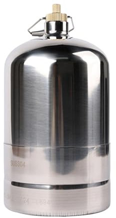 Fenteer Camping-Gastank, Gaskartusche, leer, nachfüllbare Gasflasche, Gas-Kraftstoffkartusche für Outdoor-Angeln, Camping, Grillgas, 1.5 l