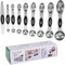 Cucharas medidoras de acero inoxidable – Juego de 9 cucharas medidoras magnéticas de doble cara – Cucharas medidoras de acero inoxidable que se adaptan a la mayoría de los vasos de cocina para hornear