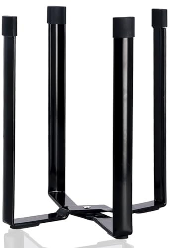 Nivofu,Egouttoir Bouteille,Cuisine Séchage Bouteille en Métal, Support Polyvalent pour verres,Bouteilles, Sacs Poubelles,Bureau Support à Poubelle Pliable,Design Minimaliste,Noir