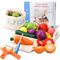 UCAMP Enfant Fruits et légumes Jouets,Bois Nourriture pour Enfants,Cuisine Jeux Accessoire Aliment Nourriture,Jouet en Bois Fruits et Légumes à Découper,Jouets Alimentaires à Découper dès 3 Ans