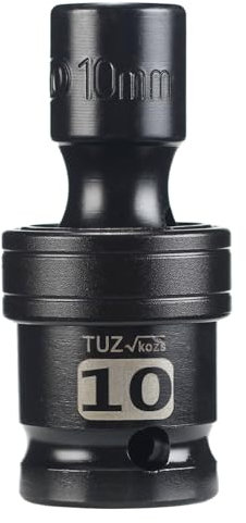 1/2 Universal Joint Socket.1/2-Inch Drive Shallow Impact Universal Joint Swivel Socket.Chrome Molybdenum Steel.6 Point, Metric 10mm