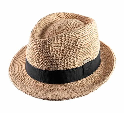Bon Clic Bon Genre Chapeau Trilby Paille Pliable, Homme ou Femme Lucas II - Taille L