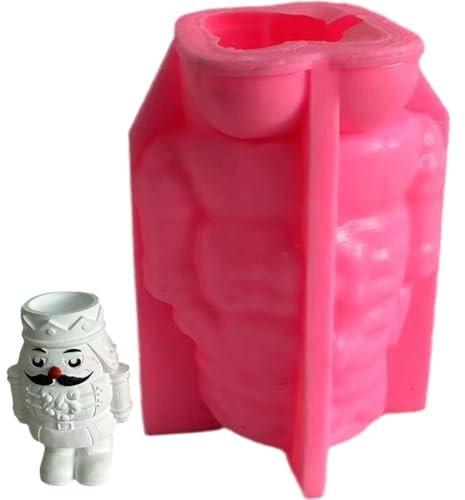 Glixoft Nussknacker-kerzenform, Königsform, Kerzenform, Aromatische Kerzenform, Kerzenherstellungswerkzeug Für Weihnachtsdekoration