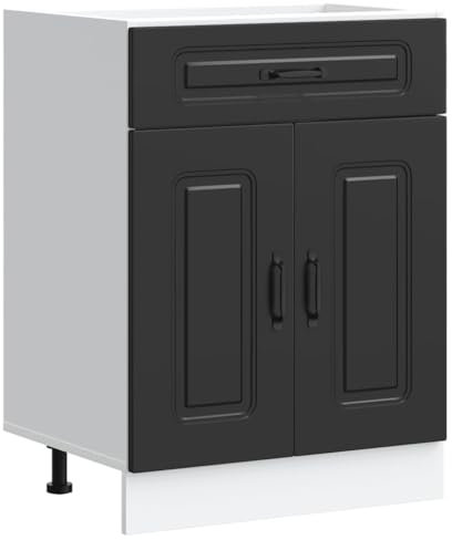 vidaXL Base da Cucina Kalmar Nero in Legno Multistrato
