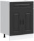 vidaXL Base da Cucina Kalmar Nero in Legno Multistrato