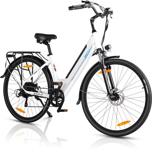 AOIHO 28 E Bike Herren, Elektrofahrrad City E Bike Damen mit 48V 499.2Wh Akku, Bis zu 100KM, 250W Motor, 7-Gang, LCD-Display, Elektrofahrräder mit Tempomat Modus, Pedelec 25 km/h