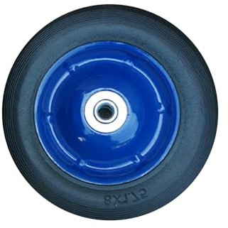 Roue de brouette 8 x 1,75 - En caoutchouc plein, très résistante, anti-crevaison et silencieuse - Convient pour brouette, chariot de jardin/mobile, pneus de rechange universels résistants à l'usure