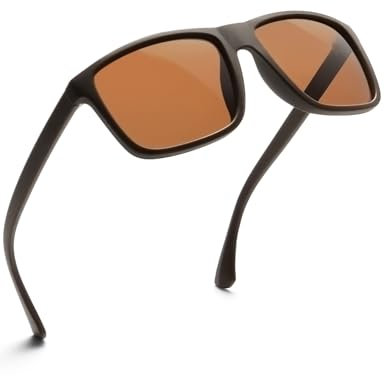 DIUWEU Polarised Sunglasses Mens Womens,Classic Fashion Sun Glasses for Driving Fishing Cycling Running,Anti Glare Ultralight TR90 Square Frame UV400 Protection