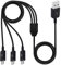 KAHDGSS 3 in 1 USB Male to Three Micro USB Splitter Cable Data Sync Cord Copper Core Cable for Micro USB Devices Transfer Charge