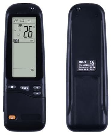 GOUYESHO Nuevo Control remoto de sustitución del acondicionador de aire RC-3 para Electra/Airwell/Emailair/Elco Climatizador RC-3 RC-4 RC-7