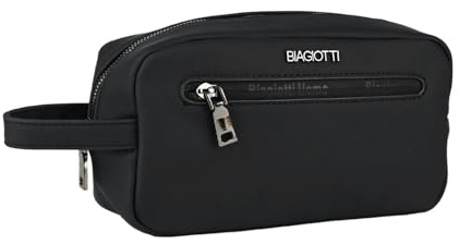 Biagiotti Uomo Beauty Case, Pochette Uomo a Mano, da Viaggio, In PU Impermeabile, Con Cerniera e Maniglia, Casual Elegante