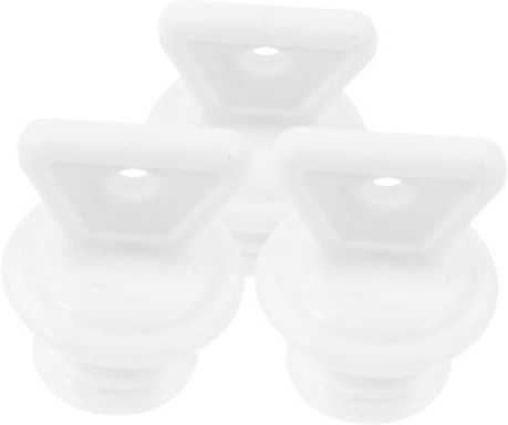 Pack Wärmflaschenstopfen aus Gummi, Passend für 2,1cm Öffnung, Weiß | Auslaufsichere Ersatzstopfen, Glatte Kanten und Wärmedämmung, für Winterheizung, Küche und 3 Stück