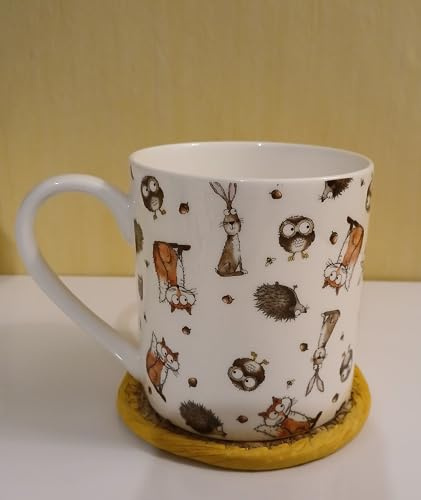 Dreamair Tasse en porcelaine fine de 1 pinte (animaux de la forêt)