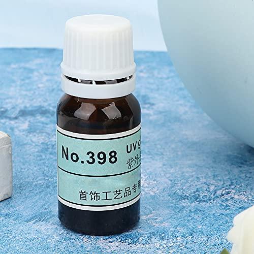 HUSHUI Pegamento UV, Adhesivo Fuerte para Reparación de Joyas, Unión Duradera, Transparente, Inodoro, 1 X 15g, Manualidades de Cristales