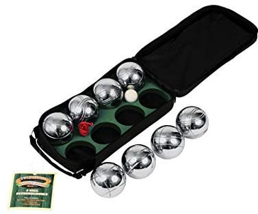 Traditional Garden Games 8 x 73mm Boules in Canvas Bag