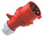 REV CEE-Phasenwender, 400V, 16A, 5-polig, 3Ph + N + PE, wasserd. IP44, rot