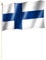 Stockflagge/Stockfahne FINNLAND Flagge/Fahne ca. 30 x 45 cm mit ca. 60cm Stab/Stock
