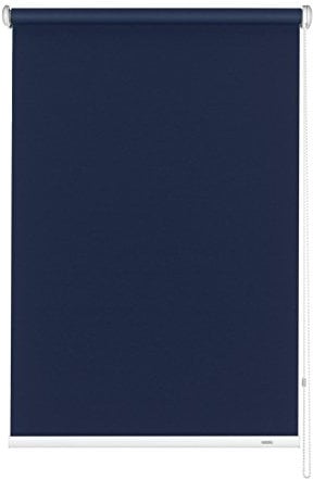 Gardinia Seitenzug-Rollo zum Abdunkeln, Decken-, Wand- oder Nischenmontage, Lichtundurchlässig, Alle Montage-Teile inklusive, Dunkelblau, 112 x 180 cm (BxH), 6241112180