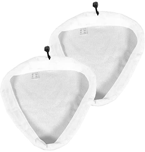 SPARES2GO Microfibre Cloth Cover Pads Compatible with Genie GUV-03 Quest 9 in 1 Steam Cleaner Mop (Pack of 2)