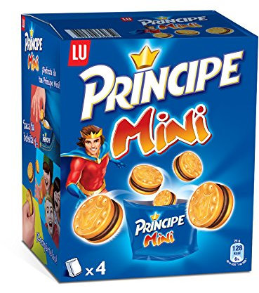 Principe - Galleta Mini Crema De Chocolate, 160 g - , Pack de 6
