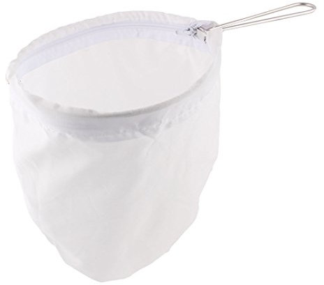 sourcing map Manija del Filtro del Tamiz del Paño del Café del Té del Café De La Manija del Acero Inoxidable Bolso Los 20Cm De Diámetro