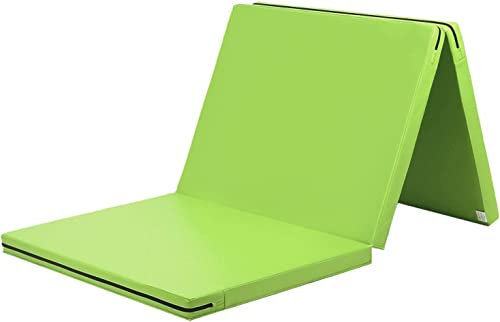 KaRaDaStyle Gymnastikmatte, faltbar, Stretch-Matten, 180,3 x 78,7 x 5,1 cm, Übung, Muskeltraining, Kinderspiel, horizontale Barmatte, Yoga, Sport, schalldicht, für Zuhause (grün)