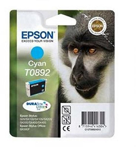 Epson T0892 Original Cyan Tintenpatrone, 24 Seiten, OEM, Cyan, Wasserbasis