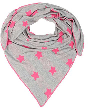 Zwillingsherz Dreieckstuch mit Baumwolle - Hochwertiger Schal mit Wende-Muster für Damen - XXL Hals-Tuch und Damenschal - Strick-Waren für Sommer Herbst Winter 150cm x 120cm - pin