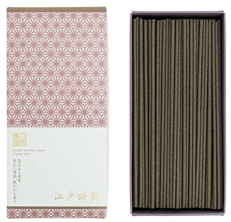 nippon kodo, Japanische Edonishiki Tsuya Räucherstäbchen, weiche Blumen-Räucherstäbchen, hochwertige japanische Räucherstäbchen, große Räucherbox