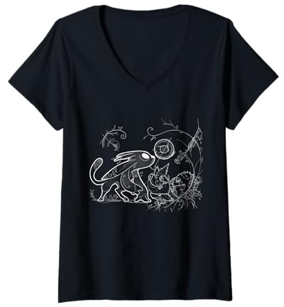 Damen will of the Wisps Ori indie game videogame platformer T-Shirt mit V-Ausschnitt