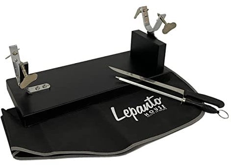 FERRETERIA LEPANTO JAMONERO Bodega Lacado wengué + Cuchillo + CHAIRA + Cubre JAMÓN - LepantoHouse