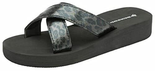 New Ladies Eva Toe Post Flip Flop Womens Pool Beach Slipper Water Proof Shoes (3 UK, Black Cross, numeric_3)