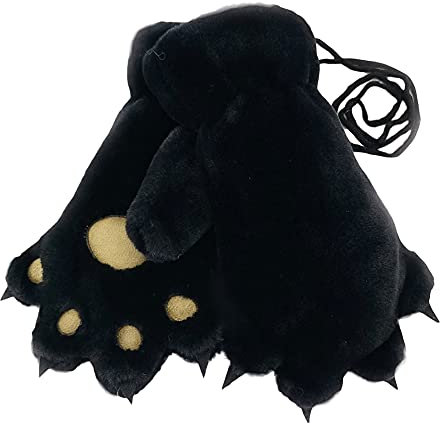 Fäustlinge Winter Mädchen Handschuhe Bär Pfote Winterhandschuhe Plüsch Fausthandschuhe Warm Fingerhandschuhe Gefüttert Kinderhandschuhe Damen Plüschhandschuhe Niedlich Cartoon Handwärmer Geschenk