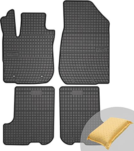 FROGUM EL Toro Gummimatten Ganzjähriges-Set von Autofussmatte Auto Fußmatten für Dacia Sandero III Stepway ab 2020 | Beständiges Gummi Material | 1,5cm Schutzkante