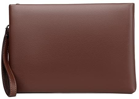 FSD.WG Herren-Clutch, Handtasche, Leder, Reißverschluss, große Geldbörse, Clutch, Geldbörse mit Geld