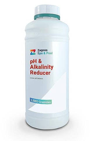 Zagosa 1.5kg pH Minus for Hot Tub Spa & Swimming Pools, pH Minus Reducer Granules, Alkalinity Reducer Decreaser for Water pH Levels