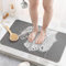 Loofah Tapis de douche long antidérapant, anti-moisissure et doux pour salle de bain Gris 40 x 100 cm