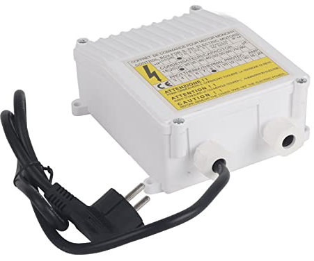 Boîtier de commande de pompe, Coffre-fort Coffret de commande de pompe de puits Disjoncteur de protection thermique Robuste pour l'industrie 750W Prise UE 220V