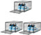MECC 3 Pack Shoe Boxes, 360° Clear Transparent Stackable Shoe Box with Lids，14.5x11x7.8in Acrylic Sneaker Storage Organizer Box Wall,Large Display Case Container with Magnetic Door (Grey/Front open)