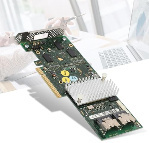 Annadue SAS-Controller-Karte, 8-Port 6 Gbit/s 512 MB Raid-Hauptsteuerplatten-Raid-Controller, D2616 SAS2108 SATA/SAS Raid 6 Gbit/s 512 MB Cache-Festplatten-Array-Karte