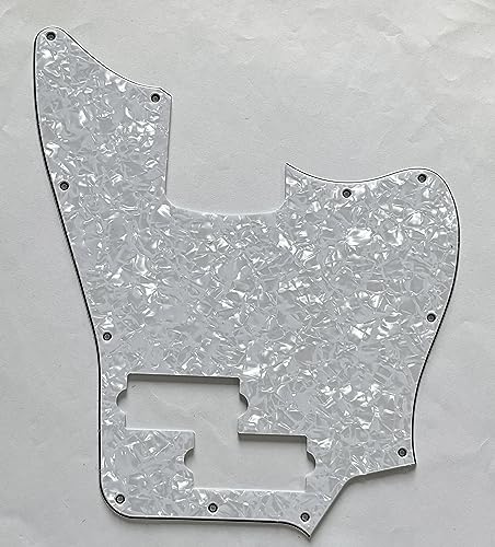 Für Squier VM Jaguar Bass Style Gitarre Pickguard (4-lagig, White Pearl)