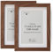 Framelane Set of 2 Bilderrahmen 13x18 - FSC-Zertifiziertes Holzbilderrahmen Dunkelbraun Aus Eichenholz, Mit Passepartout, Kratzfestes & Bruchsicheres Acrylglas, Für Wand- Oder Tischaufstellung