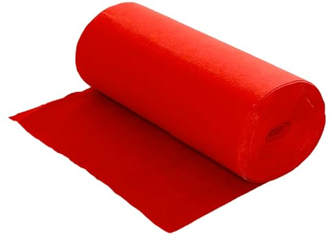 Roter Teppich-Gangläufer, 10m, 20m, 30m, 50m, Hochzeits-Gangläufer-Matte, verschleißfeste Braut-Laufsteg-Teppiche für Partys, Veranstaltungen, Hochzeiten und Zeremonien, Einweg-Teppich, zuschneidbar (