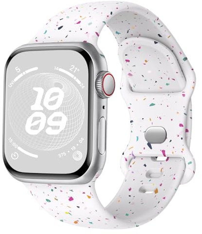 Finoriss Silikon Armband Kompatibel mit Apple Watch Armband 40mm 41mm 42mm 38mm, Sport Weich Band Kompatibel für iWatch SE Ultra Series 9 8 7 6 5 4 3 Damen Herren Rauchlila