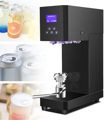 Hydravex Can Sealing Machine Semi-Automatic 370W Can Seamer Can Sealer with Smart Counter Tin Can Sealer Bottle Can Capping for Milk Tea Coffee Pop Cans,Black