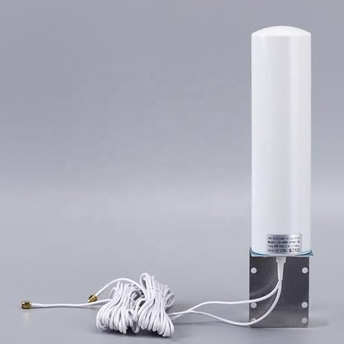External High Gain 4G LTE Antenna 10–12dBi – Outdoor Omni Directional Signal Booster for Router, SMA Connector, Waterproof Long Range Antenna for 2G 3G 4G Routers, CCTV & IoT - 1*1 5m SMA male cable