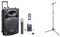 Ibiza - PORT15VHF-BT - Enceinte Portable 15/800W Max avec 2 micros (VHF), télécommande & Tiger MCA21-BK Pied de Microphone - Trépied - Noir